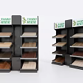 TUBAO Sturdy Black Multi Layered Wooden Boards Display Shelves for Retail Showcase