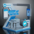DANA Exhibition Booth With Display Screens Information Panels And Interactive Devices