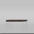 Elegant Modern Wooden Top Desk Featuring Transparent Curved Glass Legs And Sleek Design