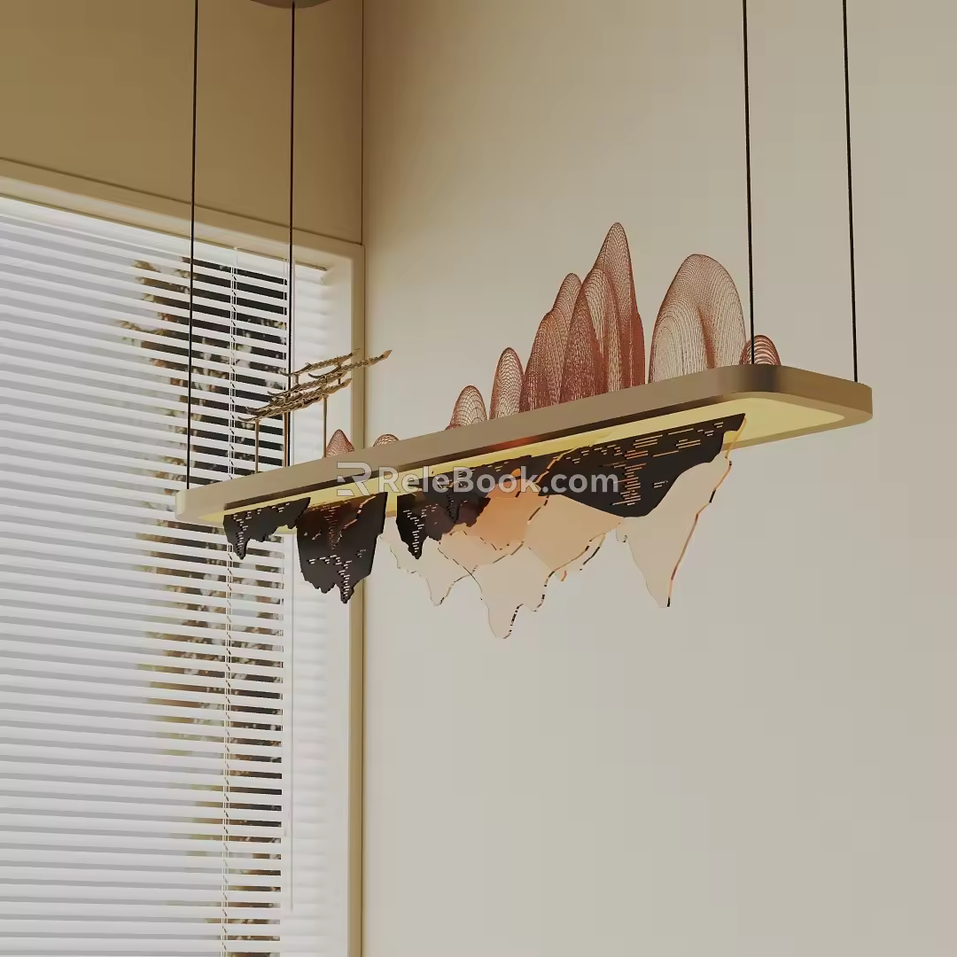 Modern chandelier 3d model