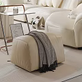 Modern Living Room Interior With White L Shaped Sofa Pillows Green Plant Floor Lamp And Decor