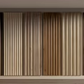 Modern Wall Paneling Designs Featuring Various Wooden Tones And Textures 3d model