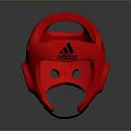 Red Adidas Weapon Training Helmet For Combat And Self Defense Practice 3d model