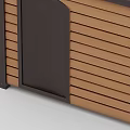Durable Outdoor Pet Cage With Wooden Texture Black Top And Arched Door