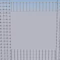 Reinforced Steel Mesh Structural Component With Grid Pattern in Building Construction 3d model
