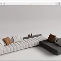 Modern corner sofa multiplayer sofa 3d model