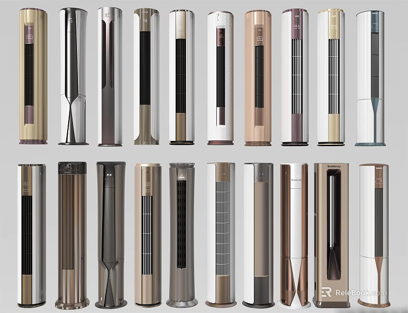 Air Cooler Fan Various Modern Designs in Different Colors and Styles for Home Use 3d model 
