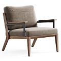 Modern Single Sofa With Beige Fabric Upholstery Wooden Frame Armrests And Multiple Color Options