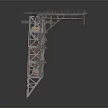 Industrial Metal Platform Structure With Steel Frame Railing And Ladder