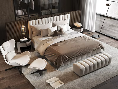Modern Bedroom Bed 3d model