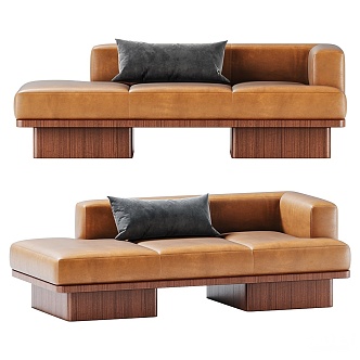 Modern double sofa 3d model