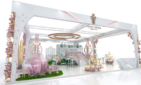 Modern Exhibition Beauty Show 3d model