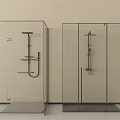 Modern Transparent Glass Shower Sauna Enclosure With Shower Head And Chrome Fixtures