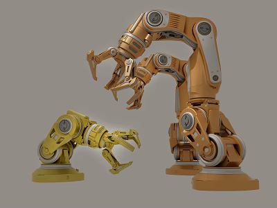 Industrial Robotic Arms With Different Sizes And Mechanical Structure Design 3d model