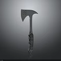 Stainless Steel Axe With Number 29 On Blade And Textured Handle Design For