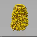 Eye Catching Golden Layered Crispy Food Tower With Flaky Stacked Structure