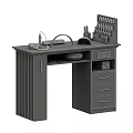 Medical Devices Workbench With Organized Tools Storage And Professional Equipment 3d model