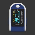 Blue And White Digital Pulse Oximeter With SpO2 And Heart Rate