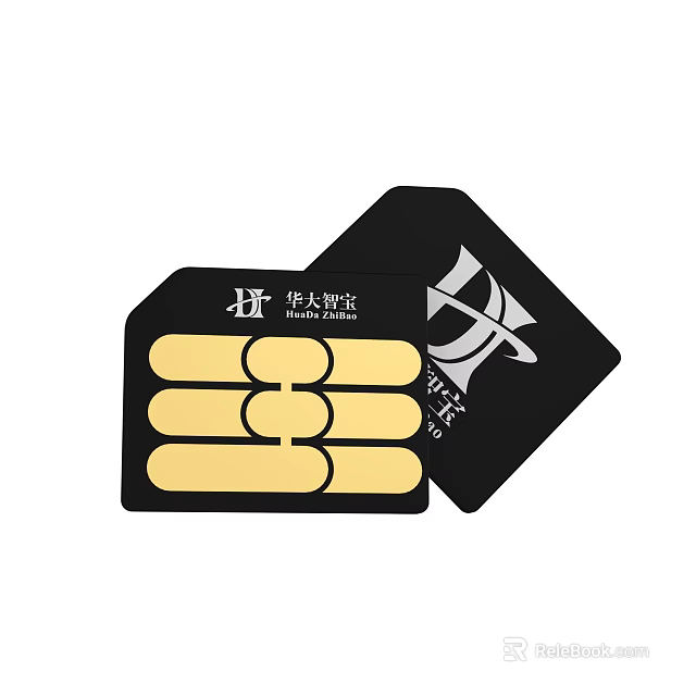 Mobile Digital SIM Cards Standard And Nano Size For Smartphones 3d model 