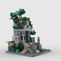 Lego toy building blocks mini temple 3d model