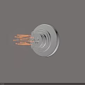 Wall Mounted Transparent Bulb With Visible Filament White Base On Light Wall Dark Vertical Stripe