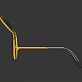 Stylish Golden Frame Round Lenses Glasses With Green Flip up Covers For Daily Use