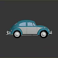 Blue And Silver Beetle 3D Model With Reflective Effect On Dark Background 3d model