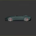 Teal Convertible Sports Car With Orange Seats And Sleek Aerodynamic Design