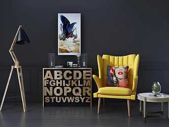 Nordic Single Sofa Mix and Match 3d model