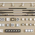 Track Spotlight Downlight Linear Light Embedded Downlight Magnetic Spotlight 3d model