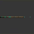 Decorative Curved And Straight Strips With Textured Surface And Green LED Lights