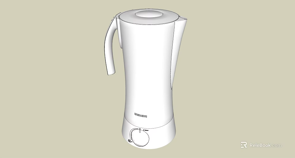 White Kenwood Electric Kettle A Practical Daily Electrical Appliance With Sleek Design 3d model 