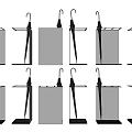 Modern Acrylic Umbrella Stand With Storage Box And Hook For Home Use