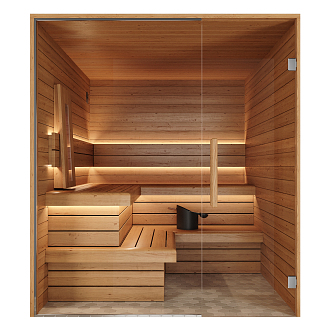 Modern Sauna Room 3d model