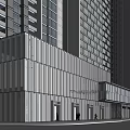 Contemporary High Rise Buildings Featuring Modern Glass Facades And Urban Architectural Design