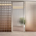 Modern partition glass brick partition 3d model