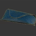 Fashionable Blue Leather Eyeglass Case With Textured Surface For Daily Use