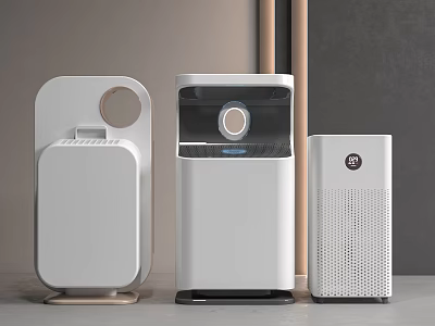 Smart Machines With Modern White Sleek Design And Intelligent Functions For Home Use 3d model