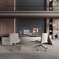Modern Office Interior Design With Open Layout Sofa And Floor to Ceiling Windows