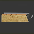 Building Joint Equipment With Wooden Substrate Gray Metal Plates And Green Fasteners