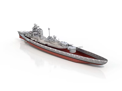 Realistic Style Modern Warship Warship Warship Warship Hull Warship Structure Mast Turret Chimney Radar Antenna Hull Bridge 3d model