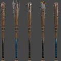 Modified Baseball Bats As Weapons With Nails Blades And Bloodstains