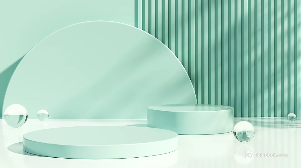 Modern Light Green Sofa and Coffee Table Set with Minimalist Geometric Glass Accents 3d model 