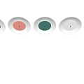 Modern Ceiling Lights With Multiple Colors And Ring Shaped Lighting Design 3d model