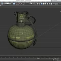Grenade Smoke Bomb Flash Bomb High Explosive Bomb Tear Bomb Grenade Simple Model Grenade Low Model Low Face Number Grenade Game Grenade Video Level Realistic 3d model