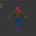 Spider Man Character In Red And Blue Costume With Chest Spider Logo And Outstretched Arms