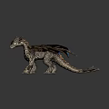 Colorful Game Movie Dragon Characters Arranged in a Row with Metallic Shine