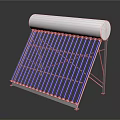 Efficient Solar Water Heater With Blue Vacuum Tubes And Stainless Steel Tank For Daily Use