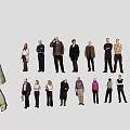 Many characters 3d model