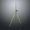 Lightweight Portable Household Tripod With Yellow Legs Blue Device And White Top